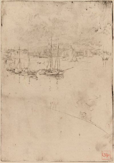 Dampbåten, Venezia av James Abbott McNeill Whistler