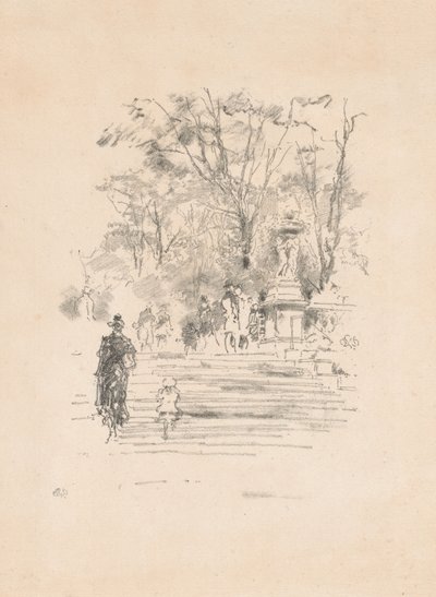 The Steps, Luxembourg av James Abbott McNeill Whistler