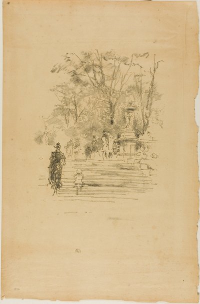 The Steps, Luxembourg av James Abbott McNeill Whistler