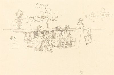 The Terrace, Luxembourg av James Abbott McNeill Whistler
