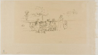 The Terrace, Luxembourg av James Abbott McNeill Whistler