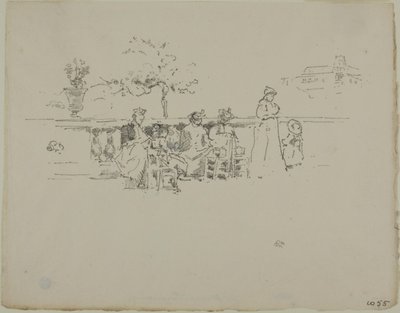 The Terrace, Luxembourg av James Abbott McNeill Whistler