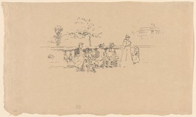 The Terrace, Luxembourg av James Abbott McNeill Whistler