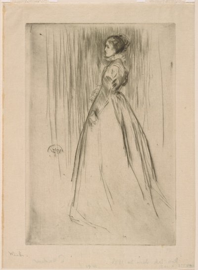 The Velvet Dress (Mrs. Leyland) av James Abbott McNeill Whistler