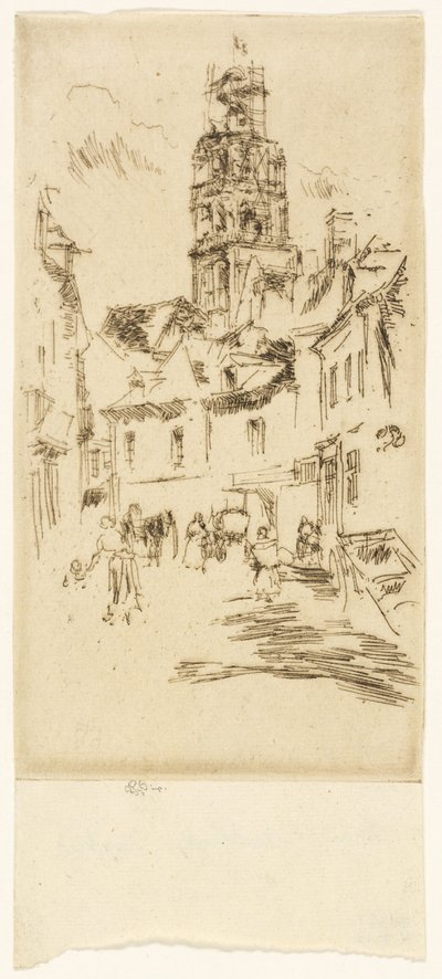 Saint Antoine Tower, Loches av James Abbott McNeill Whistler