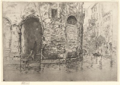 To døråpninger, fra det første Venezia-settet (Venezia, en serie med tolv etsninger) av James Abbott McNeill Whistler