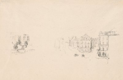 To prøveskisser: A. Grand Rue, Dieppe; B. Et interiør av James Abbott McNeill Whistler