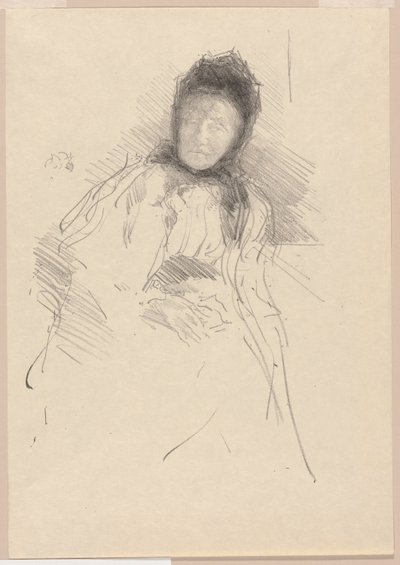 Uferdig skisse av Lady Haden av James Abbott McNeill Whistler