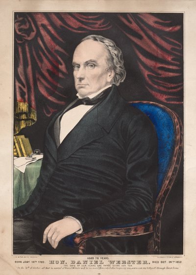 Hon. Daniel Webster, 70 år gammel av James Merritt Ives