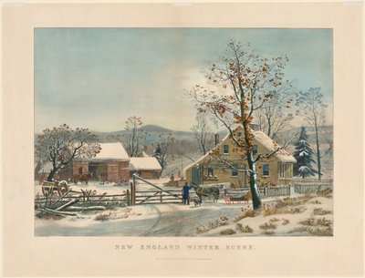 New England vinterscene av James Merritt Ives