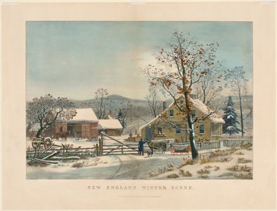 New England vinterscene, 1861. av James Merritt Ives