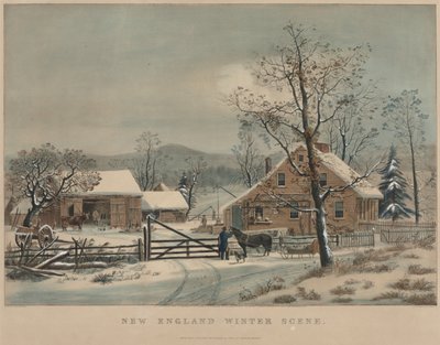 New England vinterscene, 1861. av James Merritt Ives