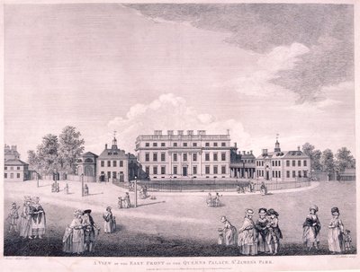 Østfronten av Buckingham House, Westminster, London, 1796 av James Miller