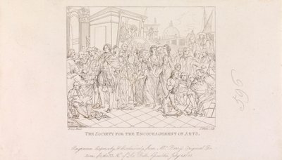 Design for the Great Room of the Society of Arts (4 av 1 ark) av James Mitan