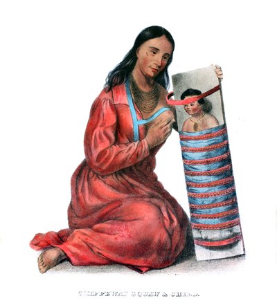 Chippeway (Ojibwe) woman and child av James Otto Lewis