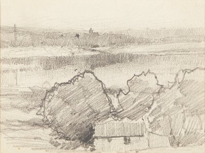 Et skotsk landskap (blyant) av James Paterson