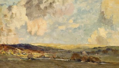 Skisse for Borderland (olje om bord) av James Paterson