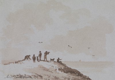 Observatører på en høyde med utsikt over havet av James Pattison Cockburn