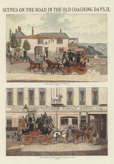 Scener på veien i de gamle trenerdagene av James Pollard