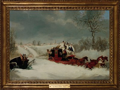The Liverpool Mail in a Snowstorm nær St. Albans, 1837 av James Pollard
