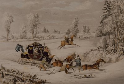 Posttreneren i en driv av snø av James Pollard