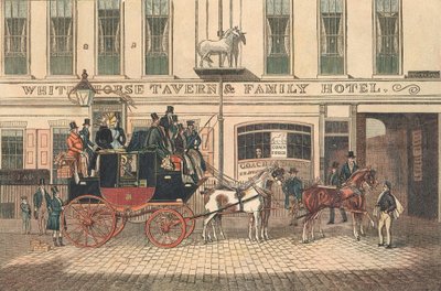 White Horse Tavern and Hotel, Fetter Lane, London av James Pollard