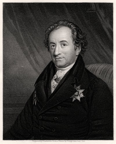 Johann Wolfgang von Goethe , tysk poet, dramatiker og vitenskapsmann, 1800-tallet av James Posselwhite