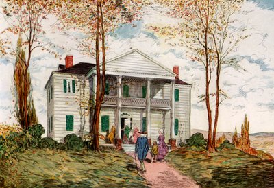 Morris-Jumel Mansion, Washington Heights, 1700-tallet 1921. av James Preston