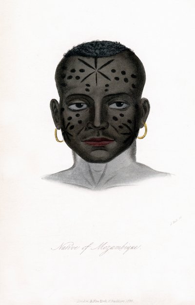 Innfødt av Mosambik, ca 1850. av James Prichard