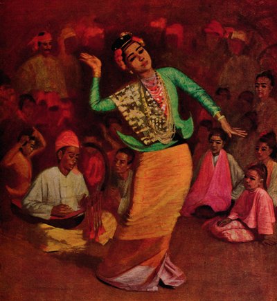 En burmesisk dansende jente, 1913 av James Raeburn Middleton