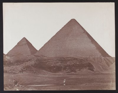 Egypt. Giza. Cheops- og Chefren-pyramidene av James Robertson