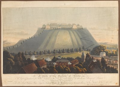 Utsikt over festningen Bitche. Et depot for straff for britiske krigsfanger, 1799 av James Rouse