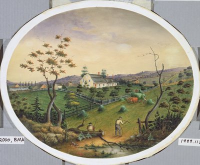 Van Brunt Homestead, ca. 1865 (wc på papir) av James Ryder van Brunt