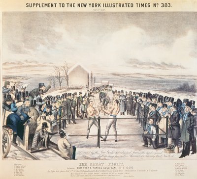 Den store kampen mellom Tom Hyer og Yankee Sullivan, 1849 av James S. Baillie