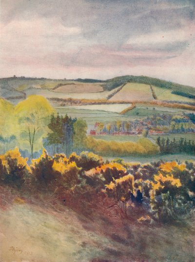 'Utsikt mot Caterham, fra Tilburstow Hill', 1913, 1914 av James S Ogilvy