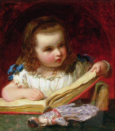 En jente som leser av James Sant