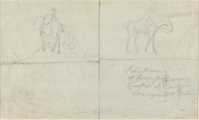 Ridende ryttere [verso] av James Seymour
