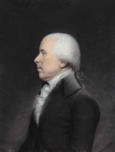 Dr Benjamin Rush (pastell på grått papir) av James Sharples