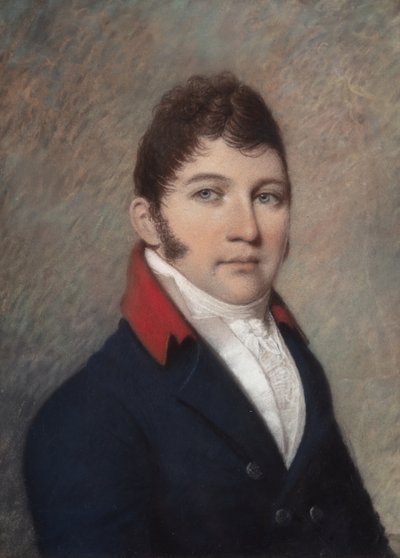 Francis J. Jackson, 3/1810 (pastell på grått papir) av James Sharples