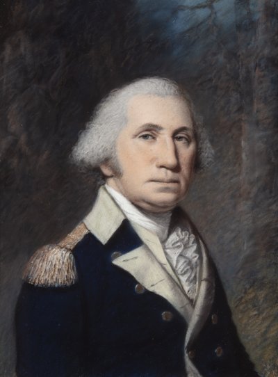 George Washington, sannsynligvis 1796-97 (pastell på grått papir) av James Sharples