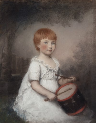 Miss Collard as a Child (pastell på grått papir) av James Sharples