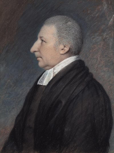The Rev. Rowland Hill (pastell på grått papir) av James Sharples