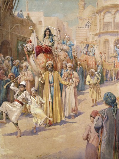 En arabisk bryllupsprosesjon gjennom Kairo, av James Shaw Crompton