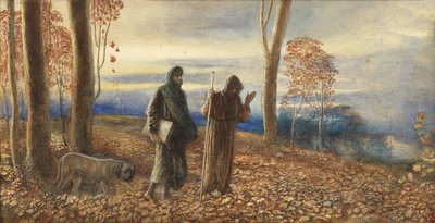 Dante og Virgil i Vallombrosa, 1866 av James Smetham