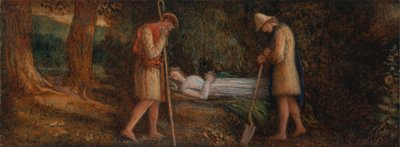 Imogen and the Shepherds, 'Cymbeline', akt IV, scene II av James Smetham