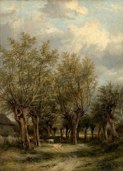 A Lane nær Norwich, Norfolk, ca. 1830 av James Stark