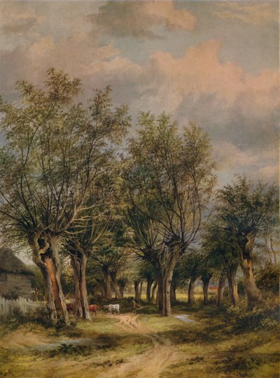En gate nær Norwich, c1837 av James Stark