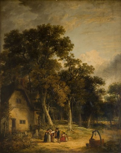Hytte i en skog, 1859. av James Stark