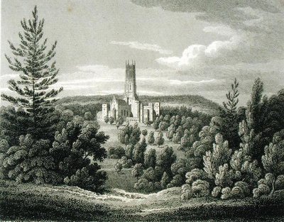 Fonthill Abbey fra Beacon av James Storer