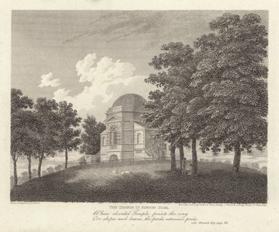 Robert Bloomfield, poet: The Temple in Euston Park (gravering) av James Storer